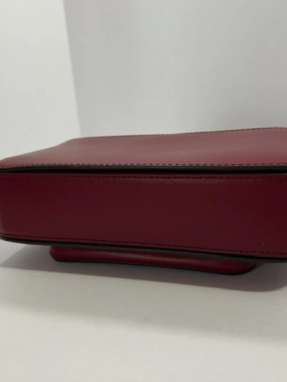 Michael Kors Leather Sloan Editor Large Shoulder Bag Dark Cherry 2 Straps